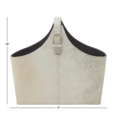 Baskets & Boxes-Kirkland's Home Leather Textured Magazine Rack White