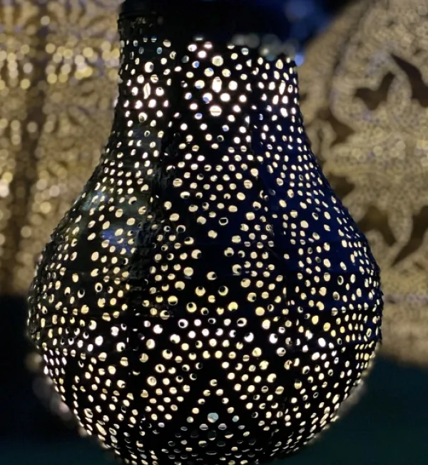 Outdoor Lighting-Kirkland's Home Led Dark Bulb Outdoor Hanging Lantern Blue