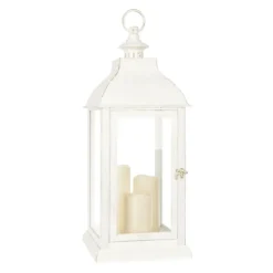 Lanterns-Kirkland's Home Led Pillar Candle Lantern White