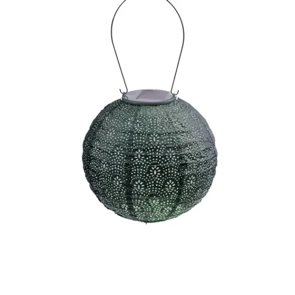 Outdoor Lighting-Kirkland's Home Led Round Outdoor Hanging Lantern Green