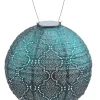 Outdoor Lighting-Kirkland's Home Led Round Sea Outdoor Hanging Lantern Blue