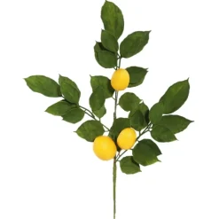 Stems & Bouquets-Kirkland's Home Lemon Leaf Spray Stems, Set Of 4 Yellow/Green