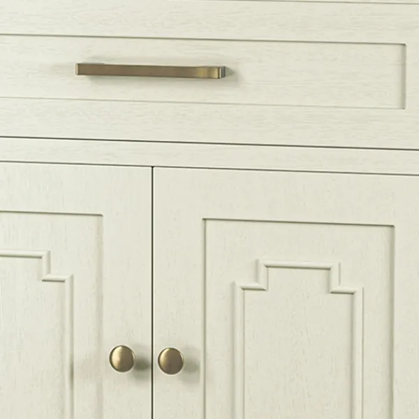 Bathroom Furniture-Kirkland's Home Leonhard Marble Sink Vanity Ivory
