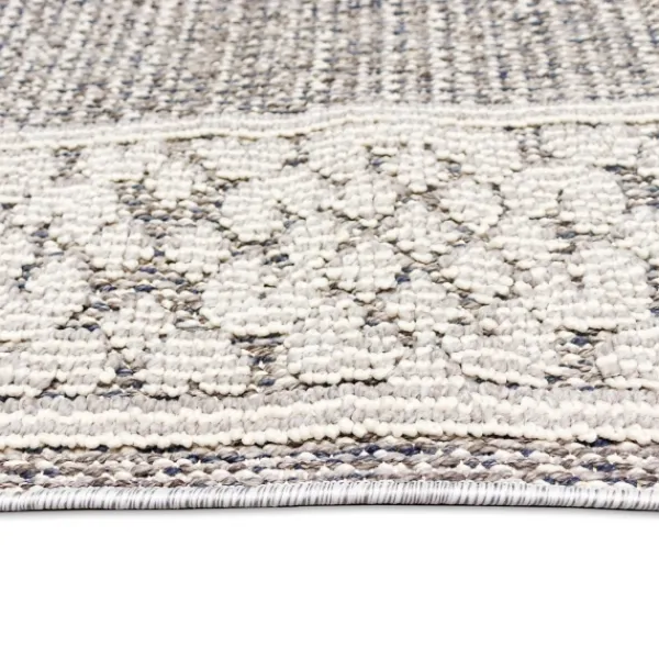 Outdoor Rugs-Kirkland's Home Leopard Border Outdoor Area Rug, 6X9 Gray