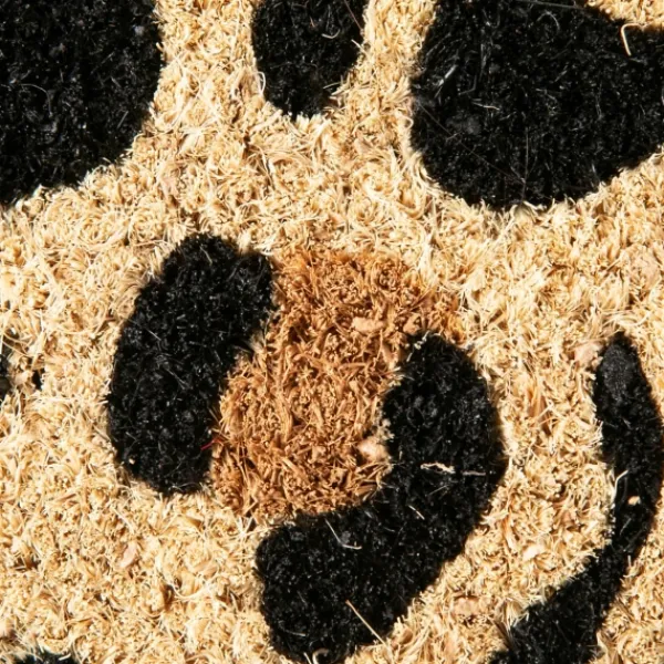 Doormats-Kirkland's Home Leopard Print Coir Doormat Tan/Black/Brown