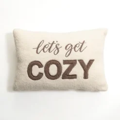 Pillows-Kirkland's Home Let'S Get Cozy Teddy Fur Pillow White/Brown