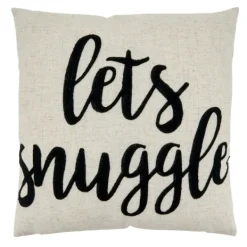 Pillows-Kirkland's Home Let'S Snuggle Embroidered Throw Pillow Tan/Black