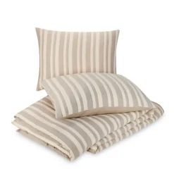 Duvets-Kirkland's Home Liam Striped Full/Queen 3-Pc. Duvet Set Ivory/Blue