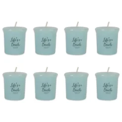 Candles-Kirkland's Home Life'S A Beach Votive Candles, Set Of 8 Blue