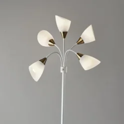 Floor Lamps-Kirkland's Home 5-Light Adjustable Tree Floor Lamp White