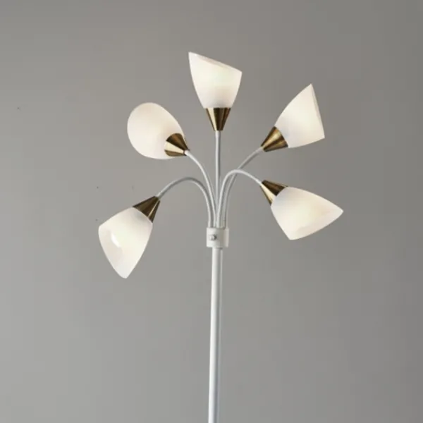 Floor Lamps-Kirkland's Home 5-Light Adjustable Tree Floor Lamp White