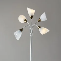 Floor Lamps-Kirkland's Home 5-Light Adjustable Tree Floor Lamp White