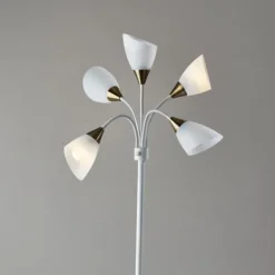 Floor Lamps-Kirkland's Home 5-Light Adjustable Tree Floor Lamp White