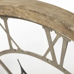 Clocks-Kirkland's Home Light Brown Carved Wooden Clock