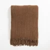 Blankets & Throws-Kirkland's Home Light Chenille Ribbed Throw Brown