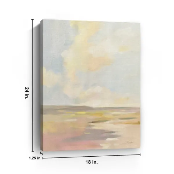 Canvas Art-Kirkland's Home Light Cloud Canvas Art Print, 18X24 In. Blue/Pink/Ivory