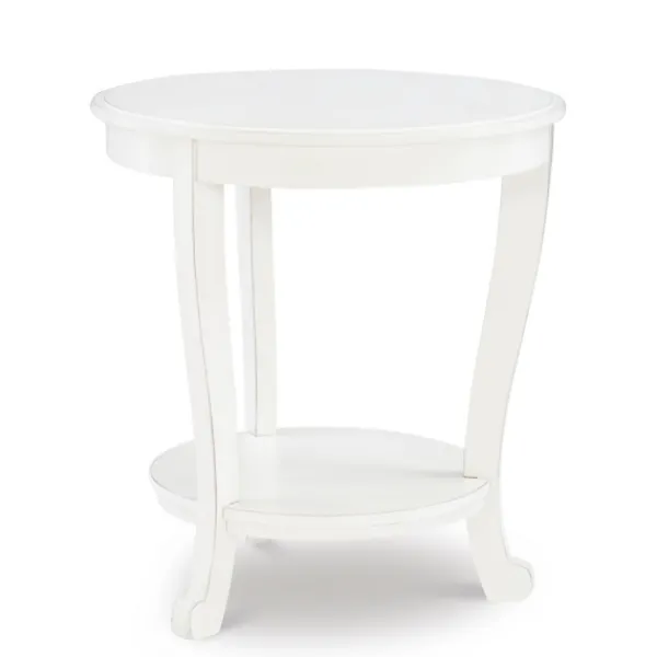 Accent & End Tables-Kirkland's Home Light Cream Curved Legs Accent Table Ivory
