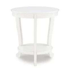 Accent & End Tables-Kirkland's Home Light Cream Curved Legs Accent Table Ivory