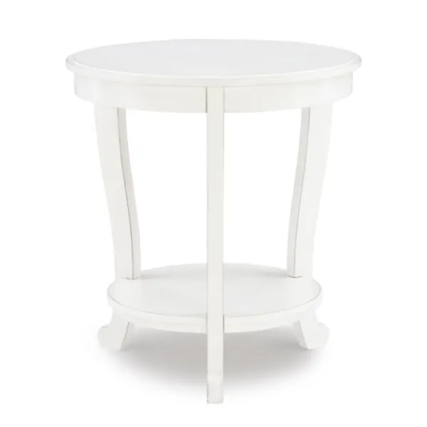 Accent & End Tables-Kirkland's Home Light Cream Curved Legs Accent Table Ivory