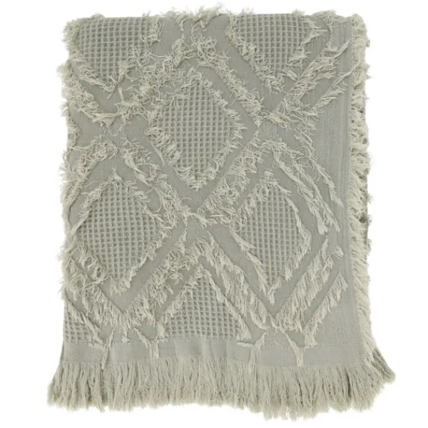 Blankets & Throws-Kirkland's Home Light Diamond Pattern Throw Blanket Blue