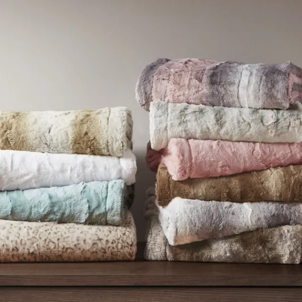 Blankets & Throws-Kirkland's Home Light Faux Fur Oversized Throw Blanket Brown