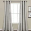 Curtains & Drapes-Kirkland's Home Light Faux Linen Curtain Panel Set, 84 In. Gray