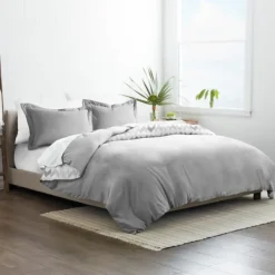 Duvets-Kirkland's Home Light Gray Chevron 3-Pc. King Duvet Cover Set Gray/White