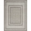Outdoor Rugs-Kirkland's Home Light Gray Tile Motif Outdoor Area Rug, 5X7 Gray/White