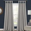 Curtains & Drapes-Kirkland's Home Light Knotted Curtain Panel Set, 95 In. Gray