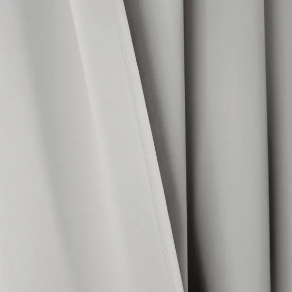 Curtains & Drapes-Kirkland's Home Light Knotted Curtain Panel Set, 95 In. Gray
