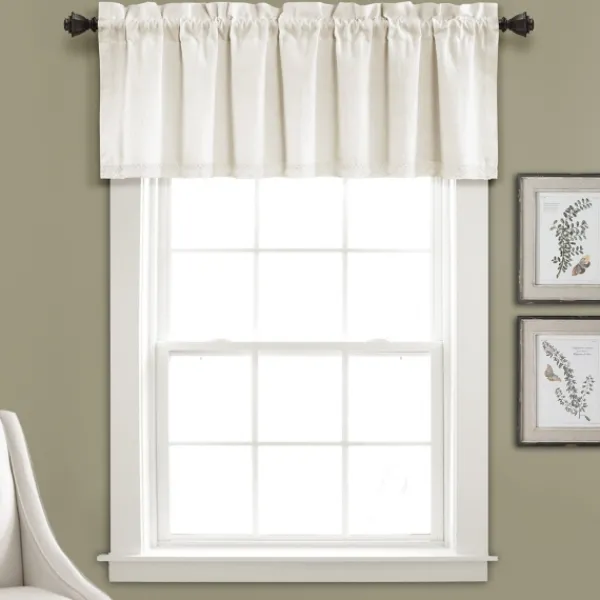 Curtains & Drapes-Kirkland's Home Light Linen Lace Curtain Valance Ivory