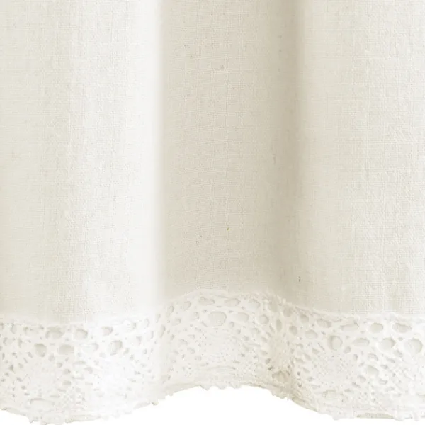 Curtains & Drapes-Kirkland's Home Light Linen Lace Curtain Valance Ivory