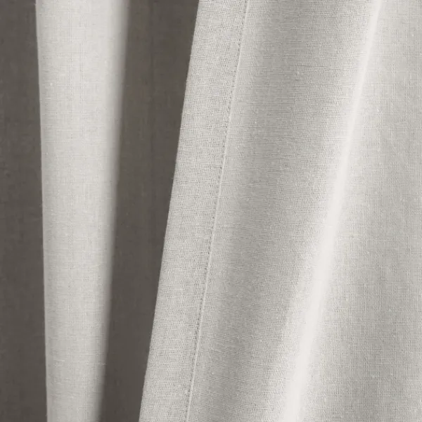 Curtains & Drapes-Kirkland's Home Light Linen Lace Curtain Panel Set, 84 In. Gray