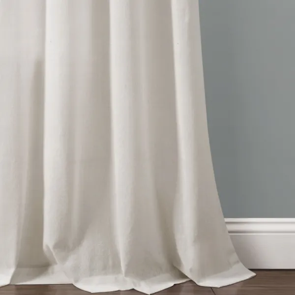Curtains & Drapes-Kirkland's Home Light Linen Lace Curtain Panel Set, 84 In. Ivory