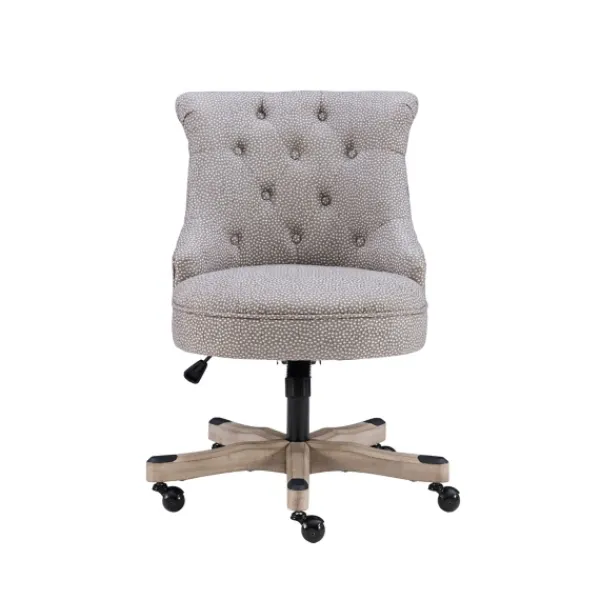 Office Furniture-Kirkland's Home Light Miller Tufted Office Chair Gray