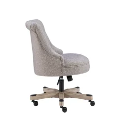 Office Furniture-Kirkland's Home Light Miller Tufted Office Chair Gray