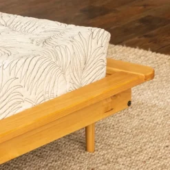 Beds & Headboards-Kirkland's Home Light Oak Modern Spindle Wooden Queen Bed Tan