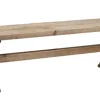 Benches & Ottomans-Kirkland's Home Light Reclaimed Wood Hourglass Base Bench Brown
