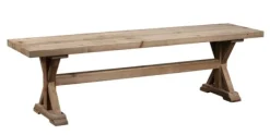Benches & Ottomans-Kirkland's Home Light Reclaimed Wood Hourglass Base Bench Brown