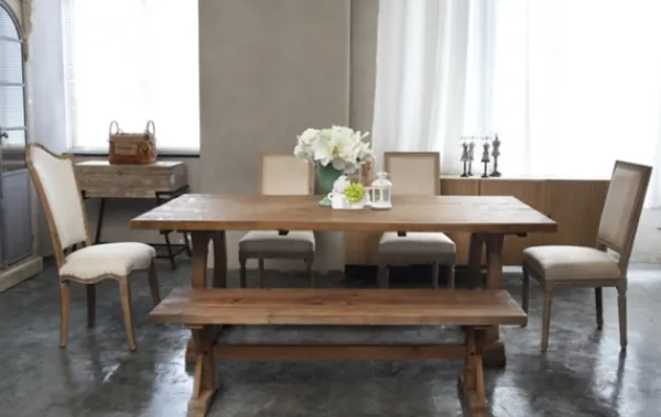 Benches & Ottomans-Kirkland's Home Light Reclaimed Wood Hourglass Base Bench Brown