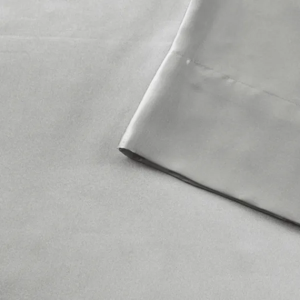 Bed Sheets-Kirkland's Home Light Satin 6-Pc. Queen Sheet Set Gray