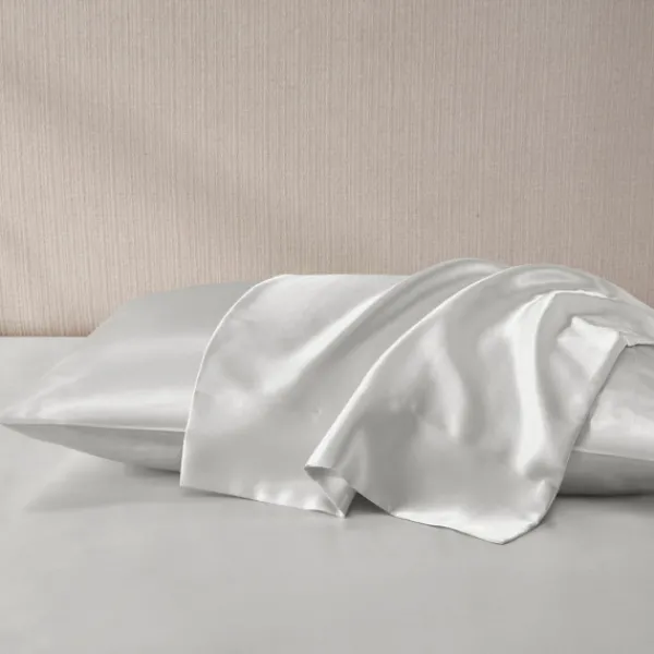 Bed Sheets-Kirkland's Home Light Satin Standard 2-Pc. Pillow Case Set Gray