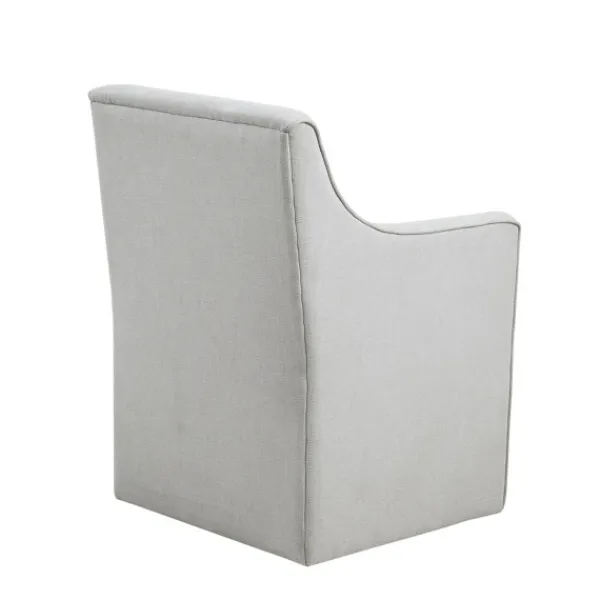 Dining Chairs-Kirkland's Home Light Slipcover Dining Chair With Casters Gray