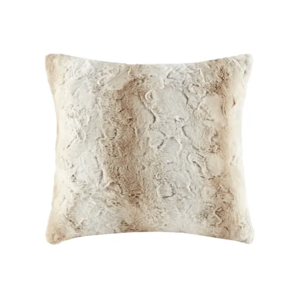 Pillows-Kirkland's Home Light Textured Faux Fur Pillow Brown