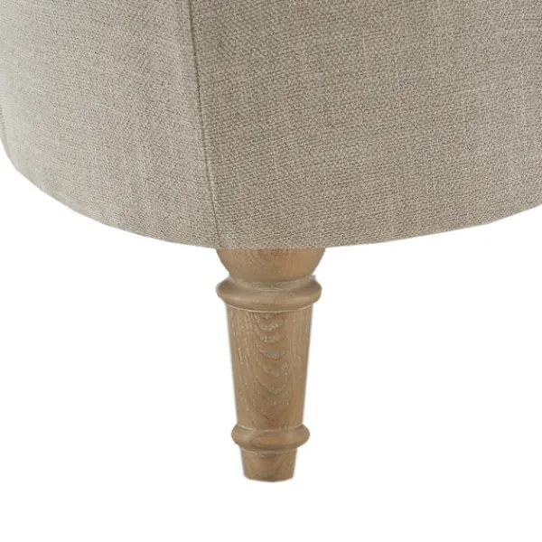 Benches & Ottomans-Kirkland's Home Light Tufted Button Martha Stewart Ottoman Gray