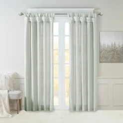 Curtains & Drapes-Kirkland's Home Light Twist Top Curtain Panel, 84 In. Blue