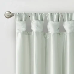 Curtains & Drapes-Kirkland's Home Light Twist Top Curtain Panel, 84 In. Blue