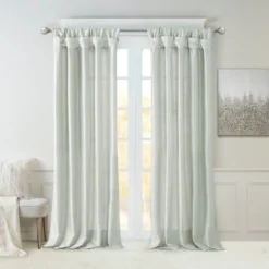 Curtains & Drapes-Kirkland's Home Light Twist Top Curtain Panel, 108 In. Blue