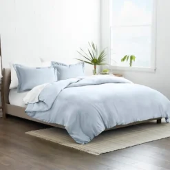 Duvets-Kirkland's Home Light Ultra Soft 3-Pc. Queen Duvet Cover Set Blue