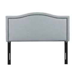 Beds & Headboards-Kirkland's Home Light Upholstered Nailhead King Headboard Blue